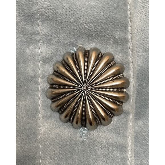Double D Ranch Balcones Blue Velvet Inez Jacket NWT 2X Conchos Studs Pockets - Picture 13 of 16